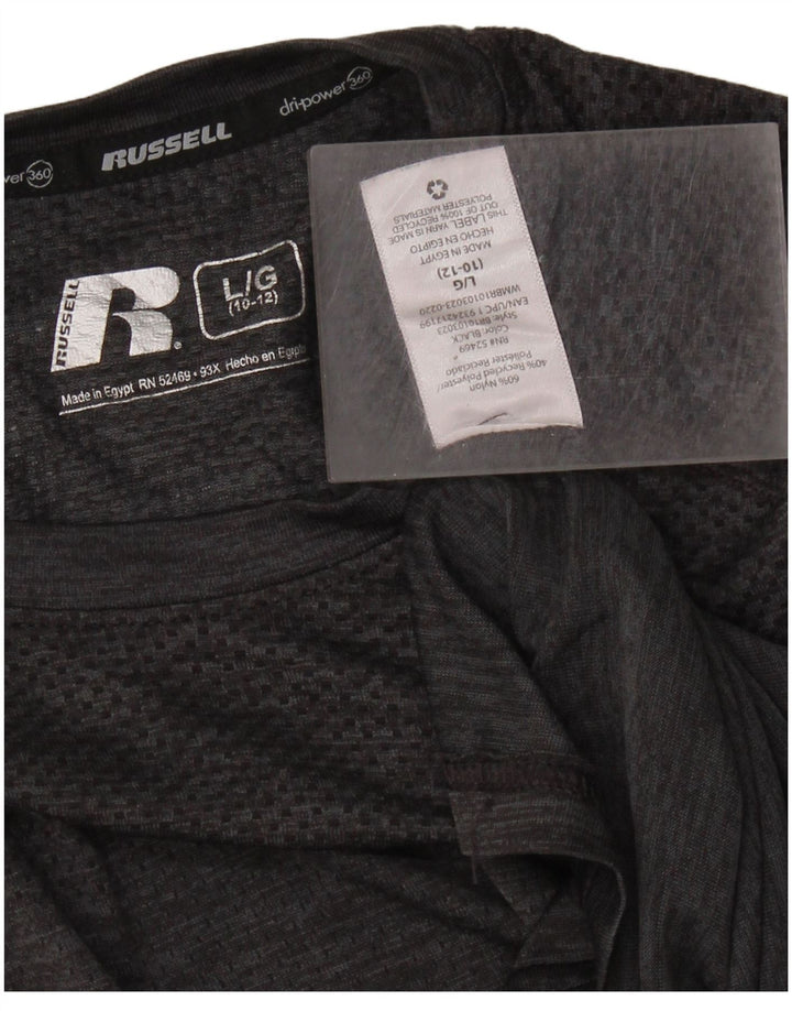 Maglietta RUSSELL ATHLETIC per ragazze Dri-Power 10-11 anni, grande grigia