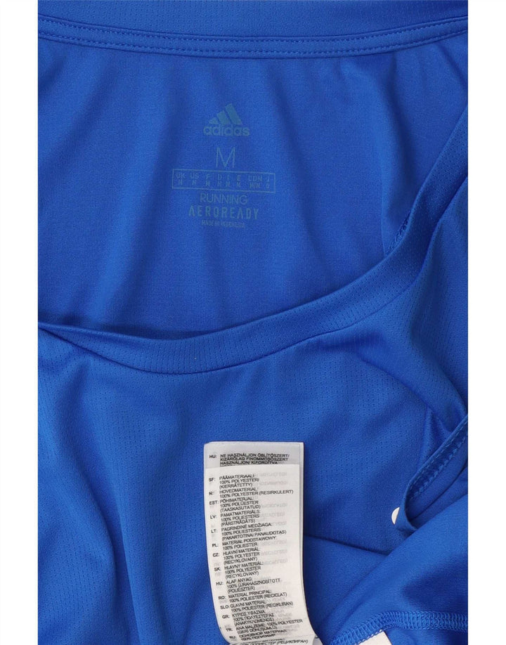 Canottiera grafica Adidas Aeroready da uomo in poliestere blu medio