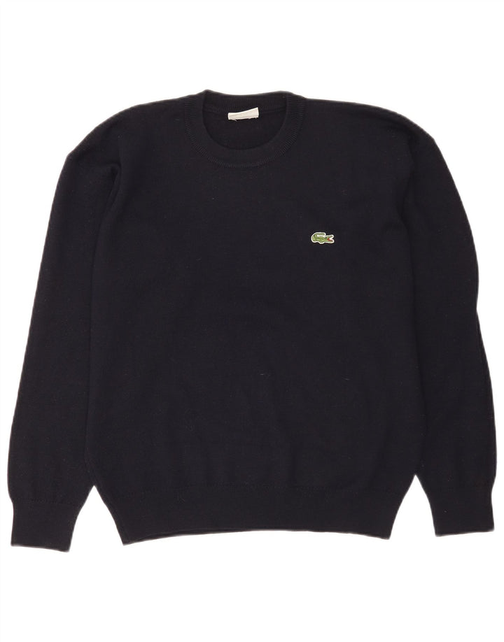 Maglione maglione girocollo da uomo Lacoste taglia 4 medio in lana blu navy