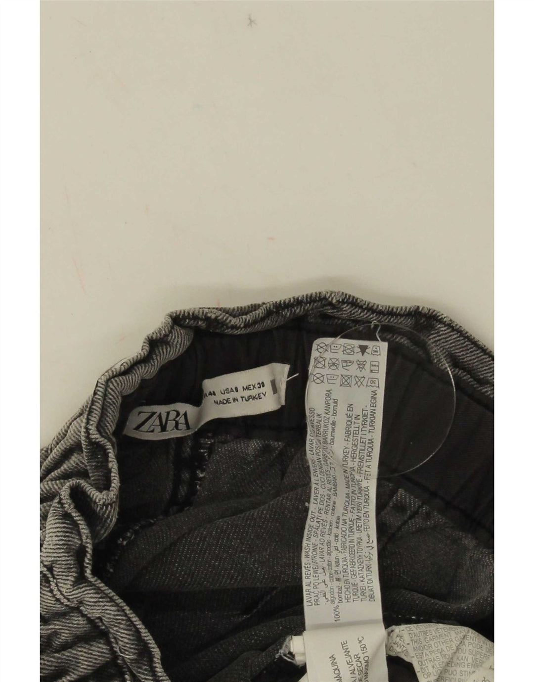 Jeans larghi crop cargo da donna Zara EU 40 medio W32 L25 cotone grigio