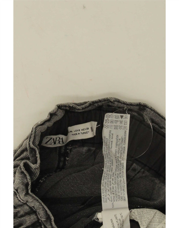Jeans larghi crop cargo da donna Zara EU 40 medio W32 L25 cotone grigio