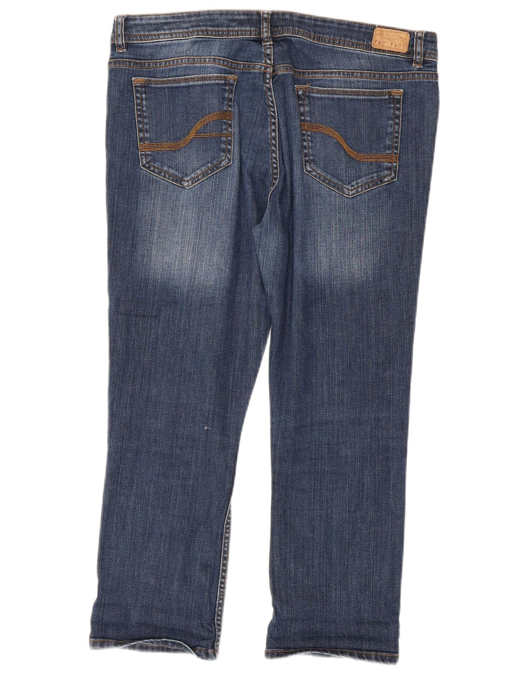 Jeans corti da donna Fat Face UK 14 Large W34 L24 Blu navy