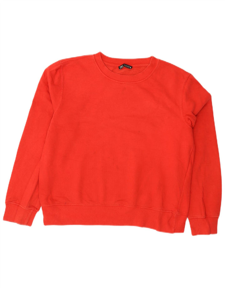 Felpa Zara Donna Maglione UK 16 Large Rosso