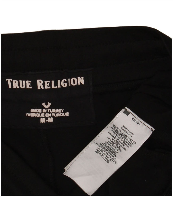 TRUE RELIGION Pantaloni da tuta da donna Joggers UK 14 Medio Nero