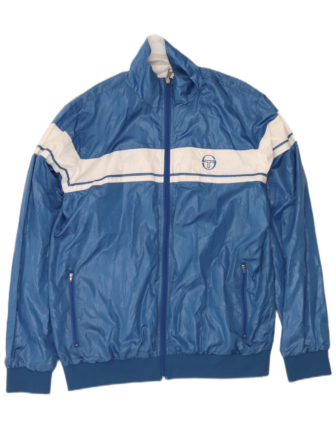 Giacca reversibile da uomo Sergio Tacchini UK 42 XL Poliestere color block blu
