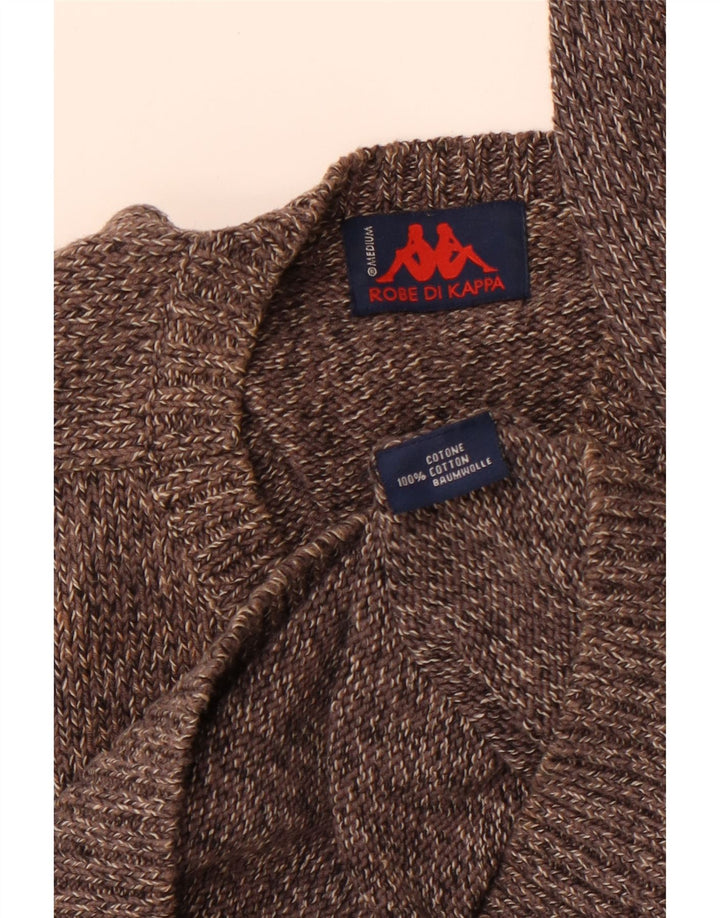 Maglione KAPPA da uomo con scollo a V in cotone grigio medio