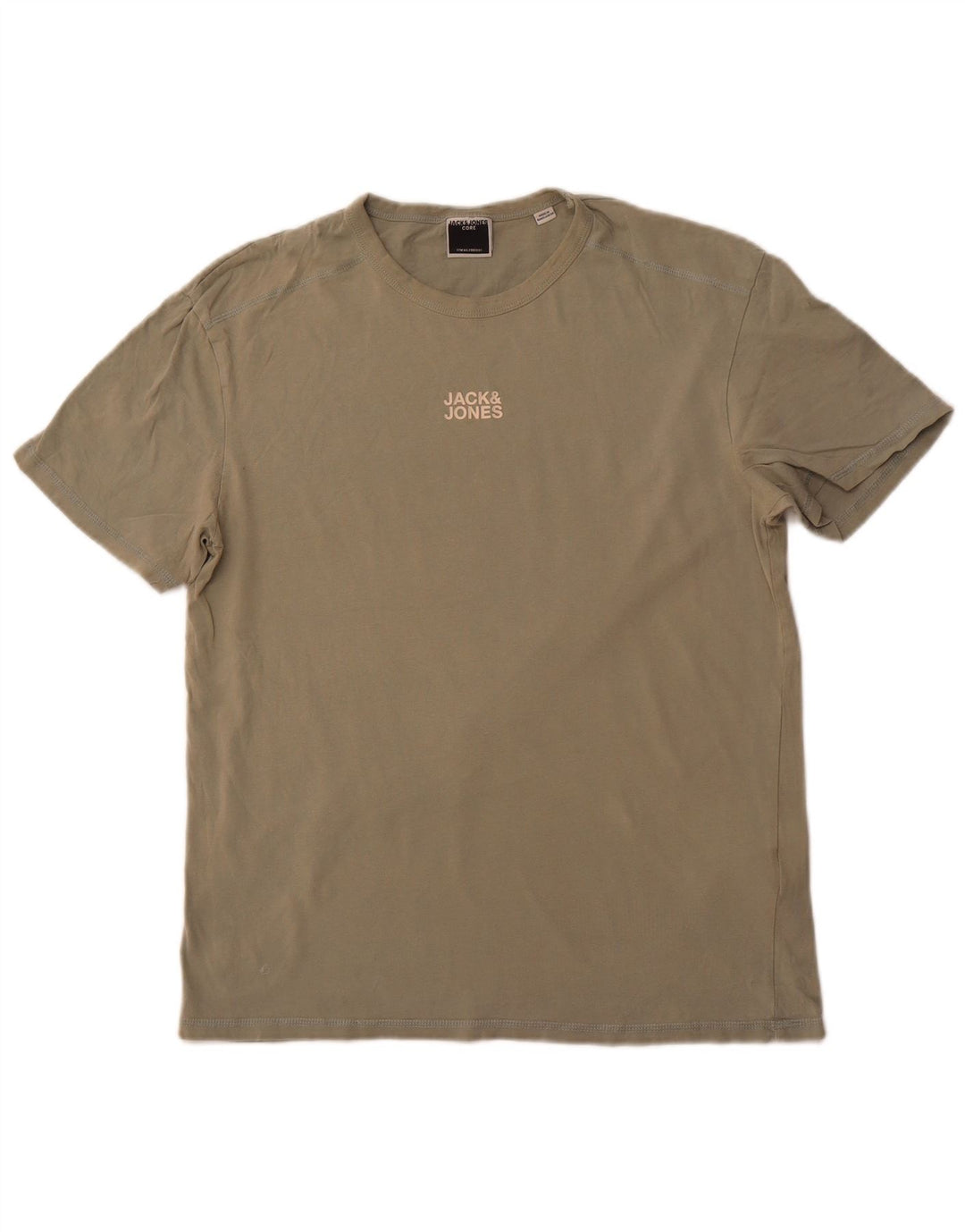 JACK & JONES T-shirt da uomo grande in cotone kaki