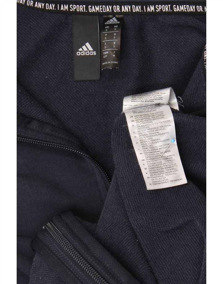 Giacca da ginnastica da uomo Adidas piccola in cotone color block blu navy
