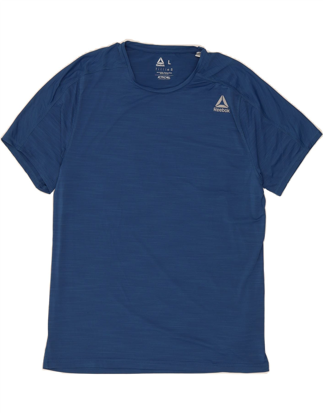 ADIDAS Mens T-Shirt Top Large Blue Nylon Vintage Adidas and Second-Hand Adidas from Messina Hembry 