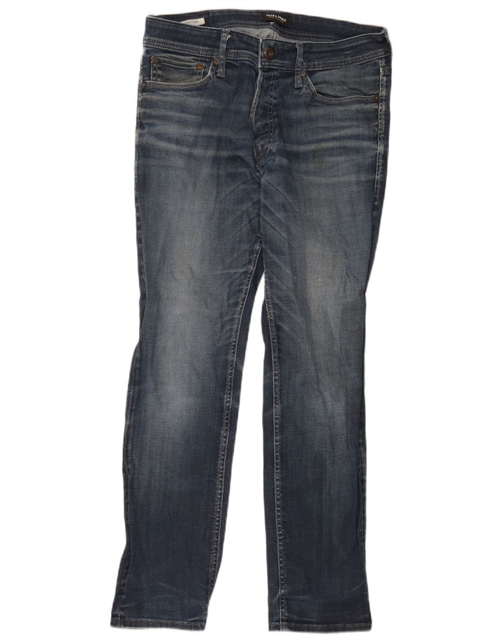 Jack & Jones Uomo Tim Slim Jeans W33 L32 Blu