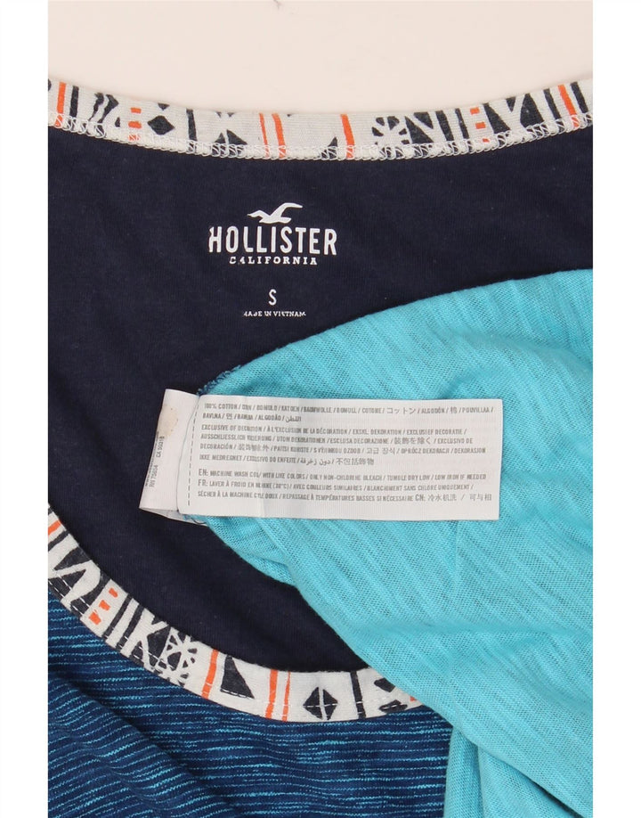 Canotta da uomo HOLLISTER piccola in cotone gessato blu