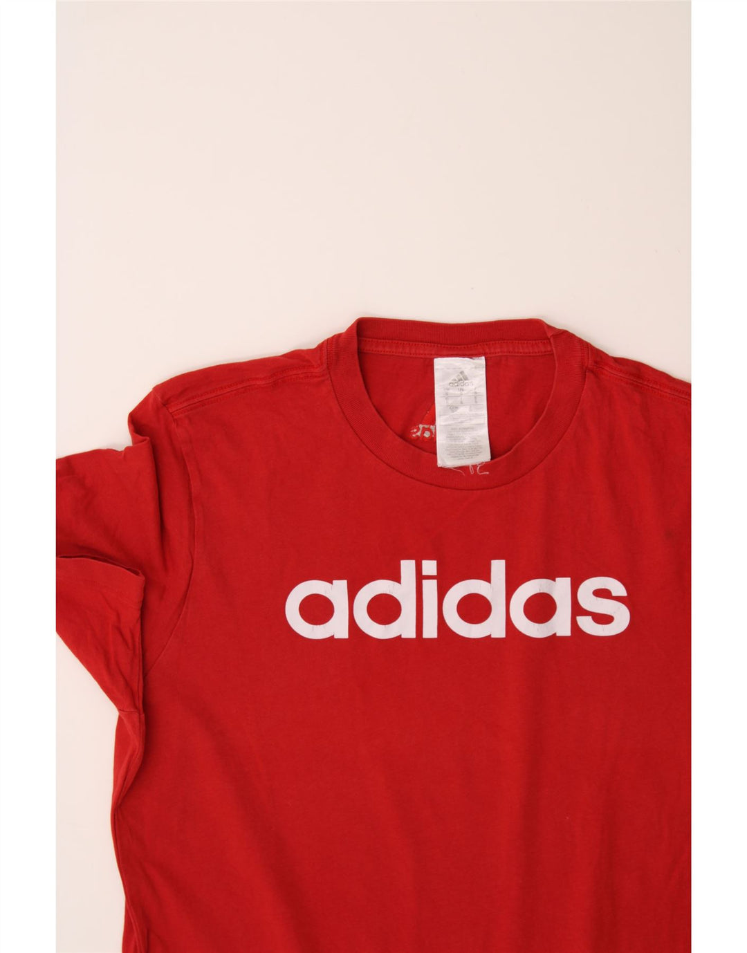 ADIDAS Mens Graphic T-Shirt Top Small Red Cotton Vintage Adidas and Second-Hand Adidas from Messina Hembry 