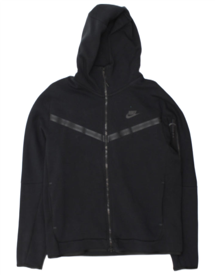 Felpa con cappuccio e zip Nike da uomo in cotone color block medio blu navy