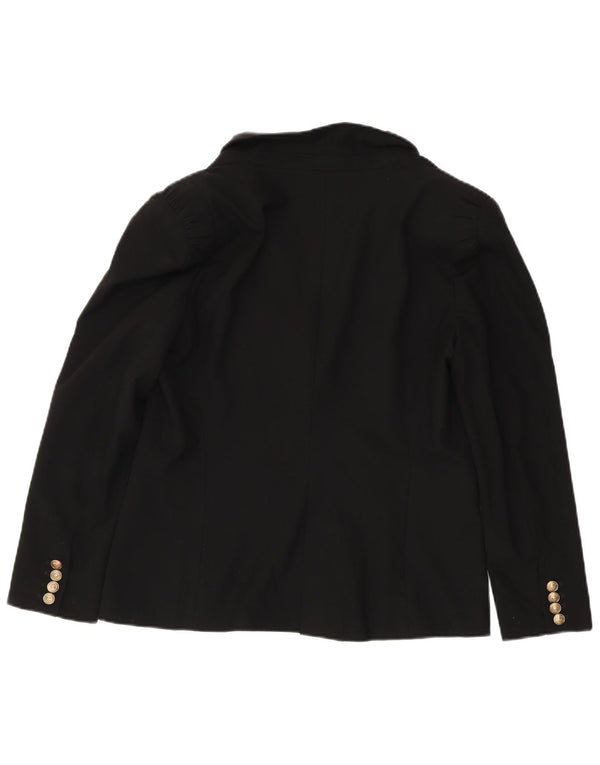 Giacca blazer a 1 bottone da donna Zara UK 18 XL poliestere nero