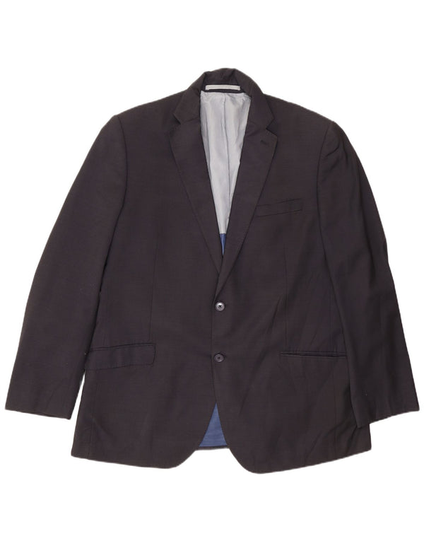 Giacca blazer da uomo a vestibilità regolare a 2 bottoni Marks & Spencer EU 54 XL Blu navy