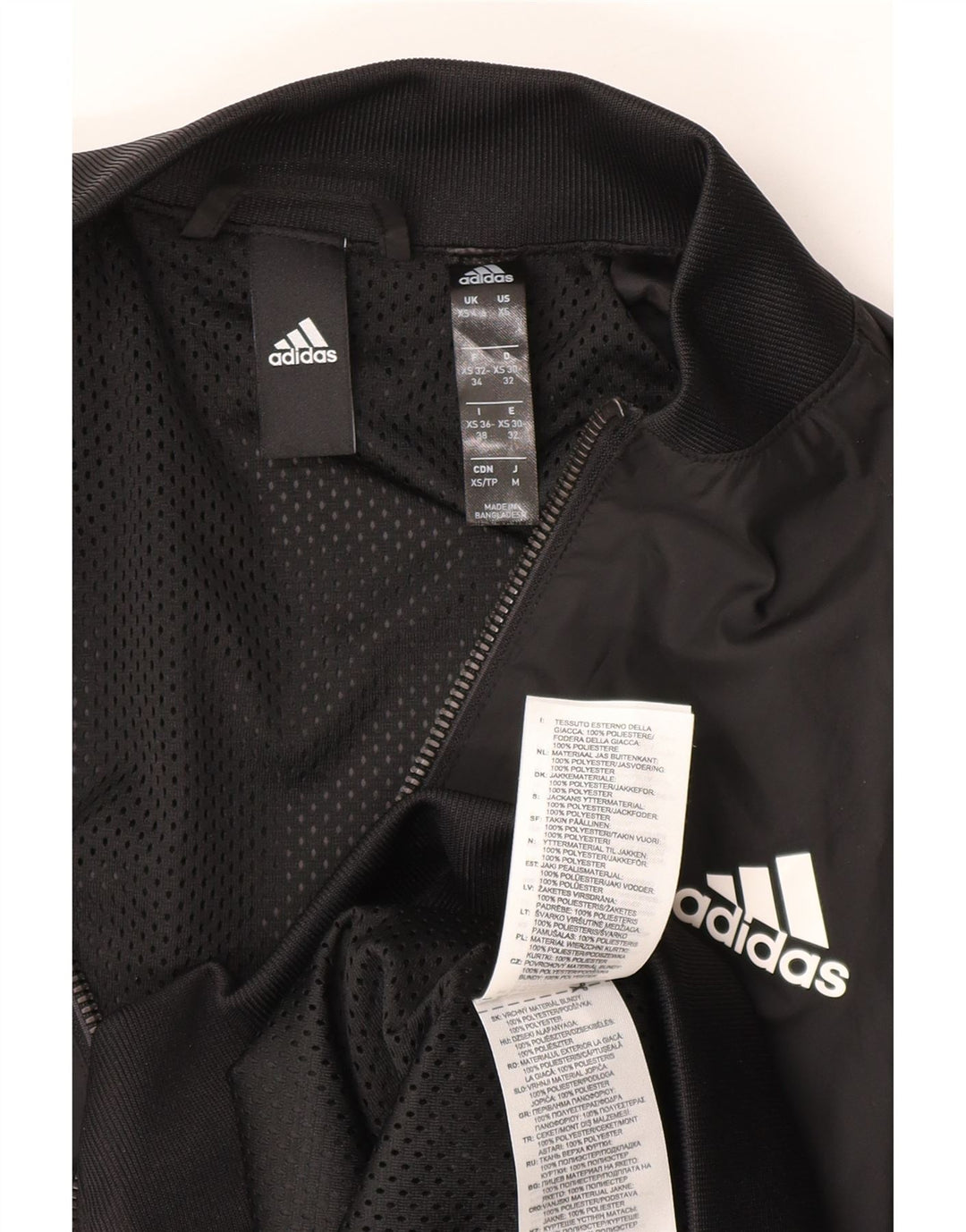 Giacca bomber da donna Adidas UK 4/6 XS poliestere nero