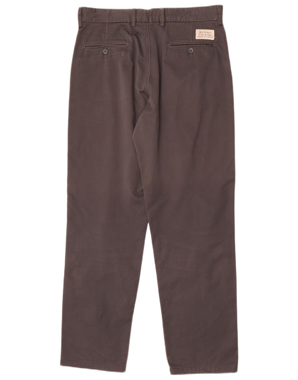 Pantaloni chino dritti da uomo Avirex W33 L32 in cotone grigio