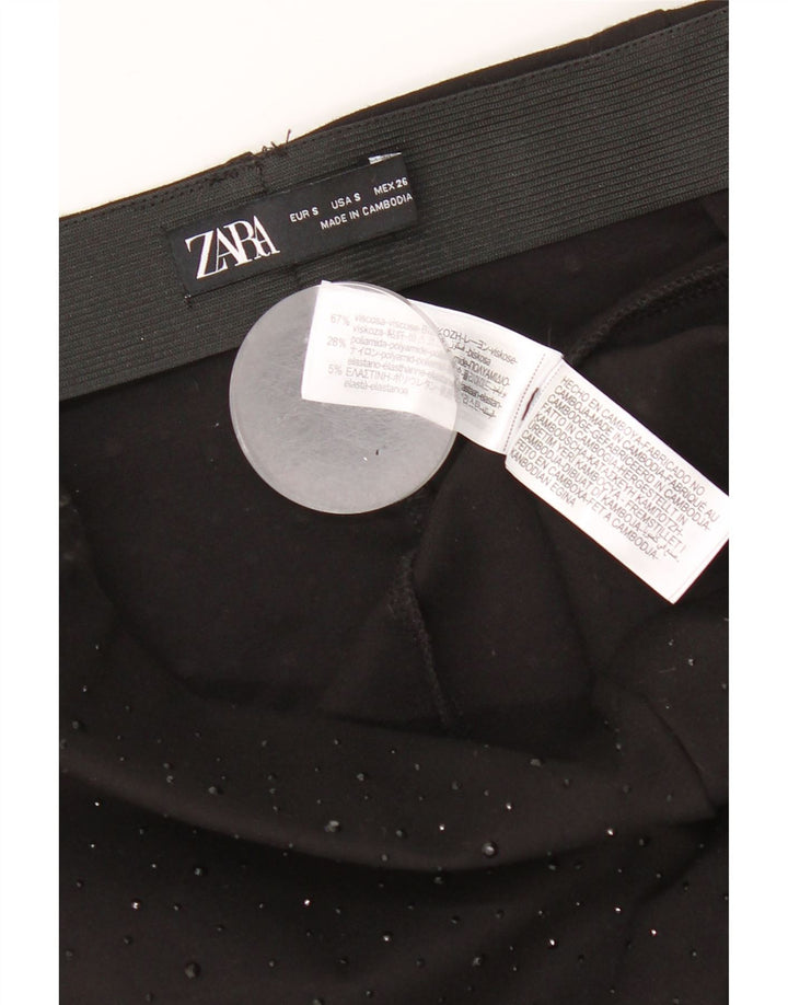 Leggings Zara da donna UK 10 piccoli in viscosa nera