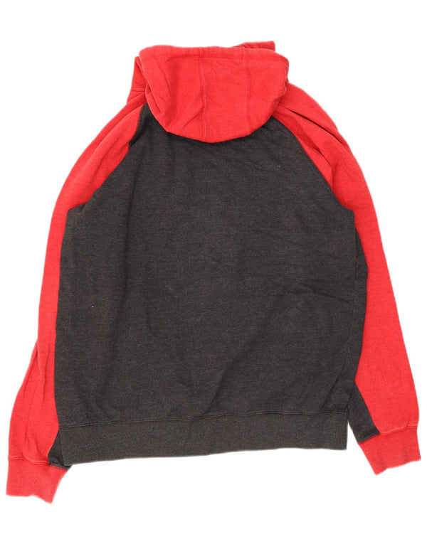 Felpa con cappuccio da uomo Hurley Large in cotone color block grigio