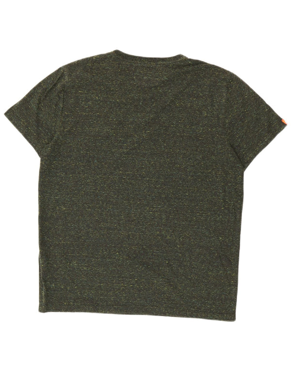 T-shirt da uomo Superdry Top 2XL cotone screziato kaki