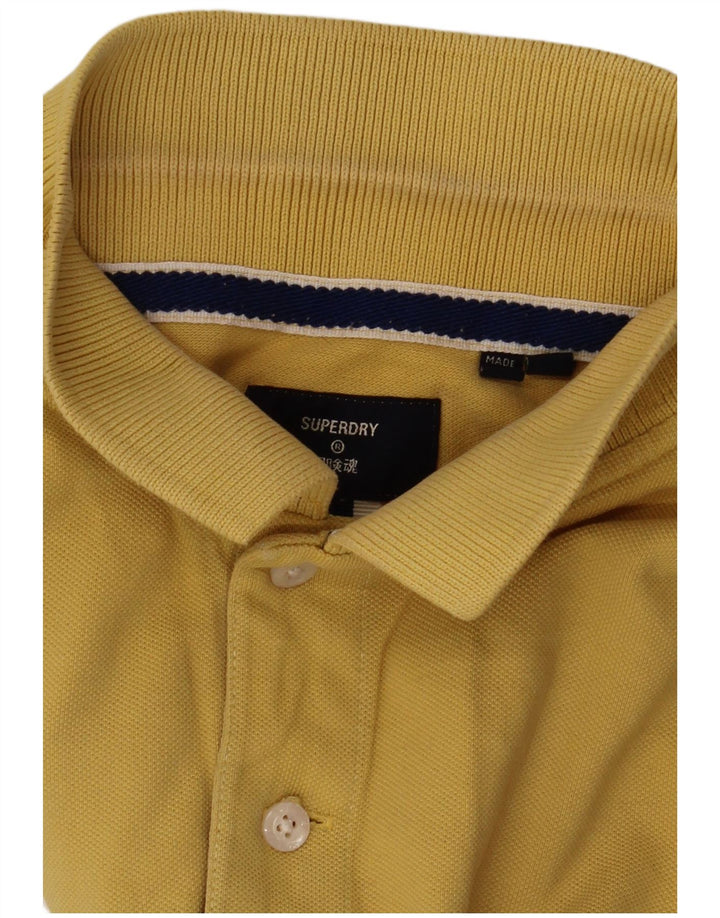 Polo da uomo Superdry in cotone giallo medio