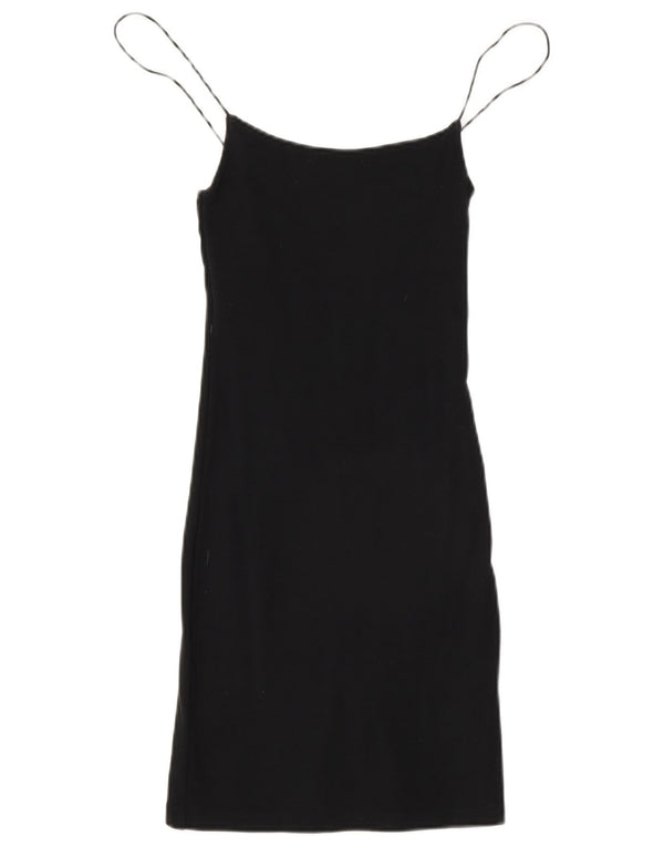 Abito sottoveste da donna Zara UK 8 piccolo in cotone nero