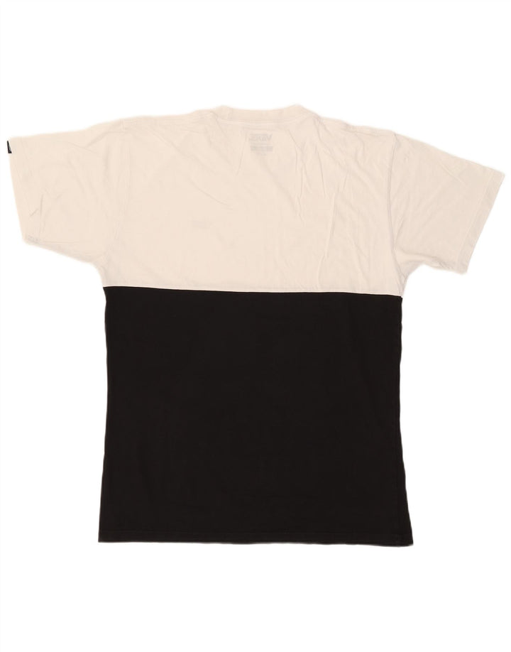 VANS T-shirt da uomo dalla vestibilità classica, top in cotone color block medio nero