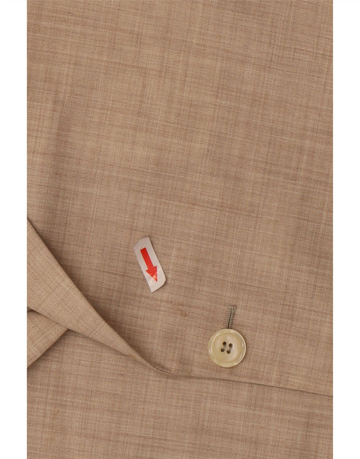Giacca Blazer Ravazzolo Uomo 2 Bottoni IT 46 Small Beige Lana Vergine