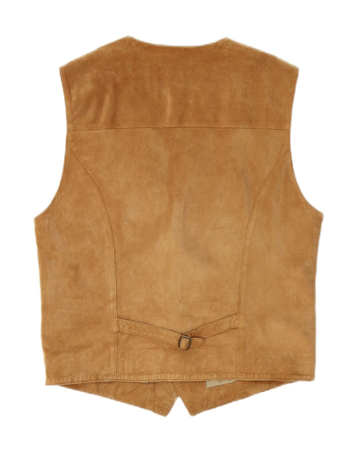 Gilet da uomo in pelle scamosciata Rover&Lakes IT 50 Beige medio