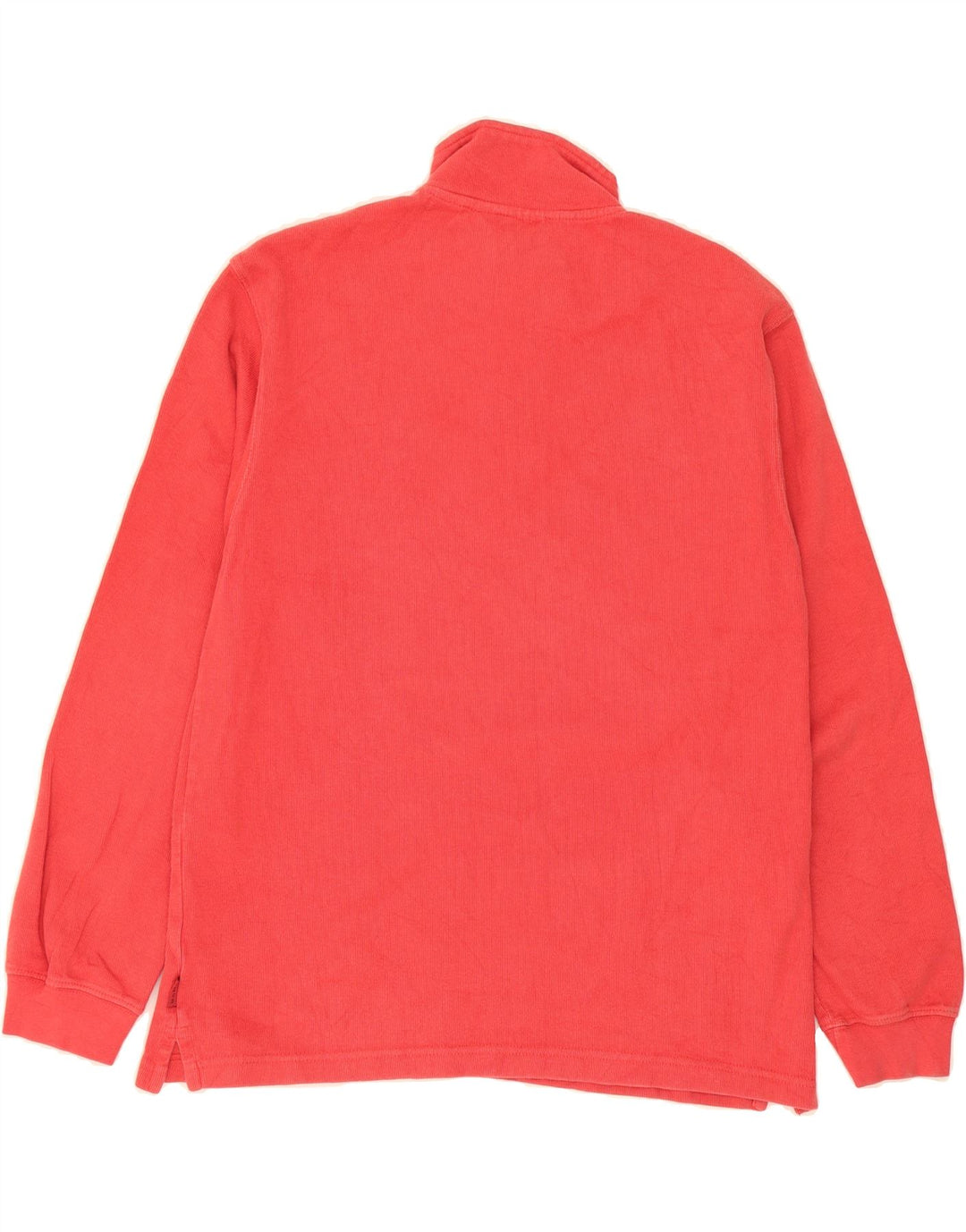 IZOD Mens Zip Neck Sweatshirt Jumper Large Red Cotton Vintage Izod and Second-Hand Izod from Messina Hembry 