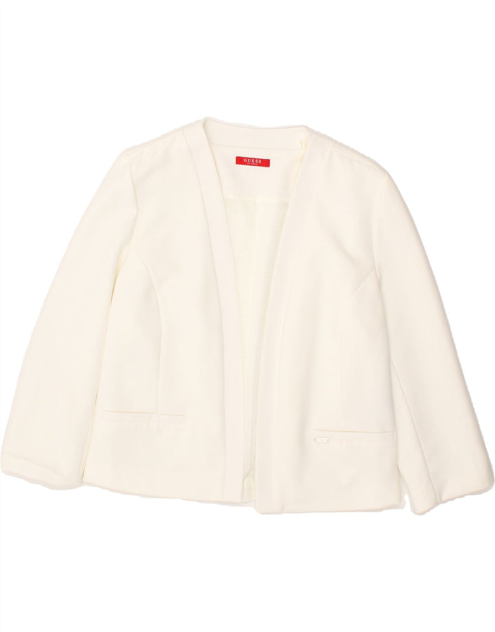GUESS Girls Blazer Jacket 14-15 Years Large White Polyester Vintage Guess and Second-Hand Guess from Messina Hembry 