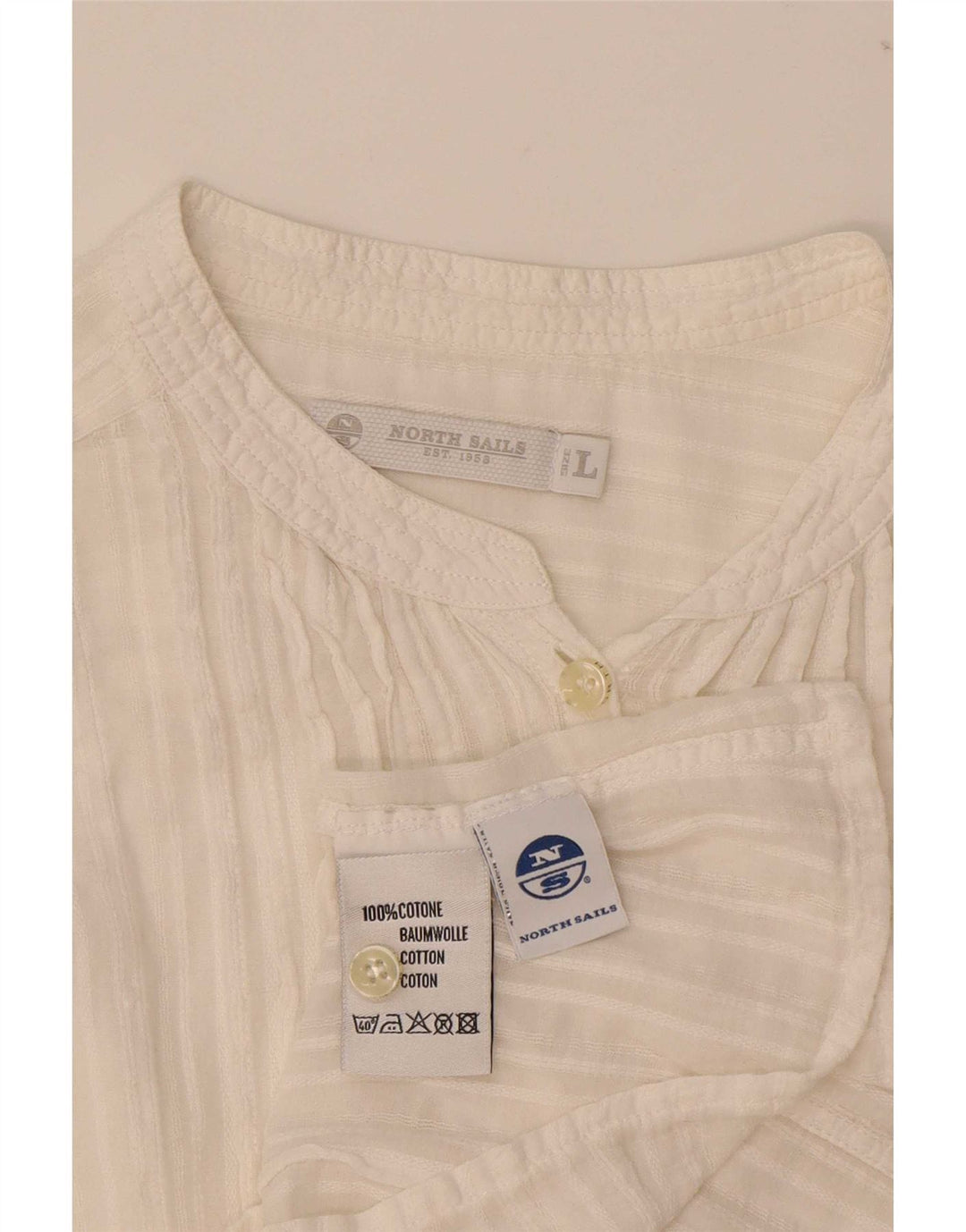 Camicetta da donna con maniche a 3/4 North Sails UK 14 Large in cotone bianco