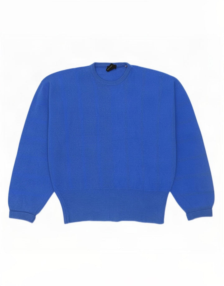 Maglione maglione girocollo oversize da donna Mapier UK 10 piccolo blu