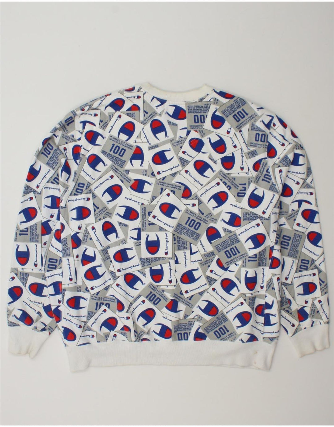 CHAMPION Mens Graphic Sweatshirt Jumper 2XL Grey Cotton Vintage Champion and Second-Hand Champion from Messina Hembry 