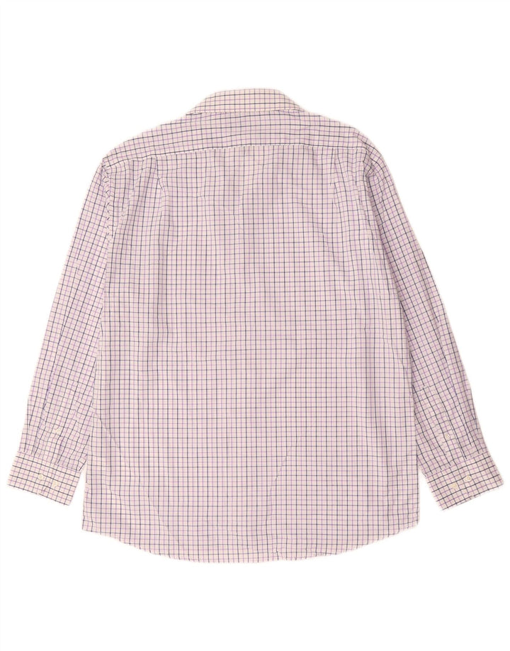DOCKERS Camicia da uomo taglia 16 1/2 grande cotone a quadri viola