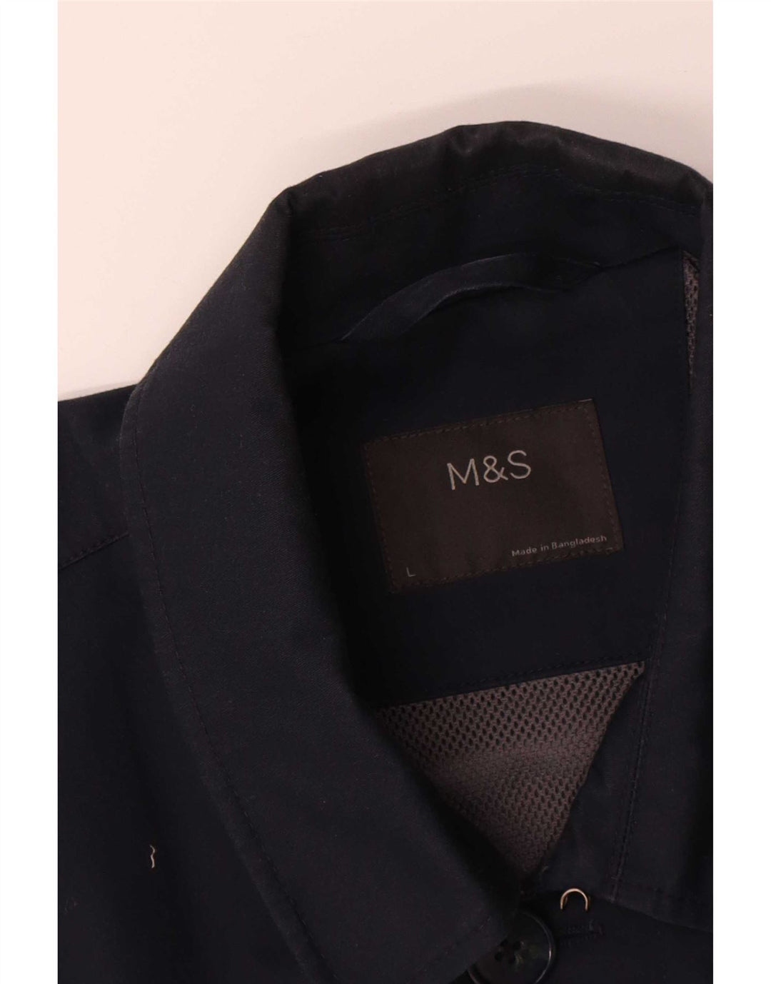 Cappotto da uomo Marks & Spencer UK 40 grande cotone blu navy