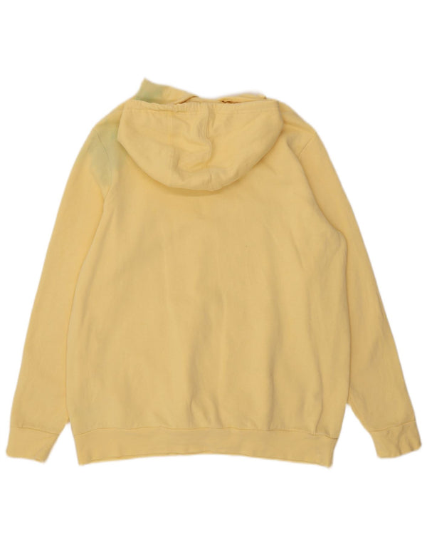Felpa con cappuccio grafica da donna Adidas UK 20/22 XL cotone giallo