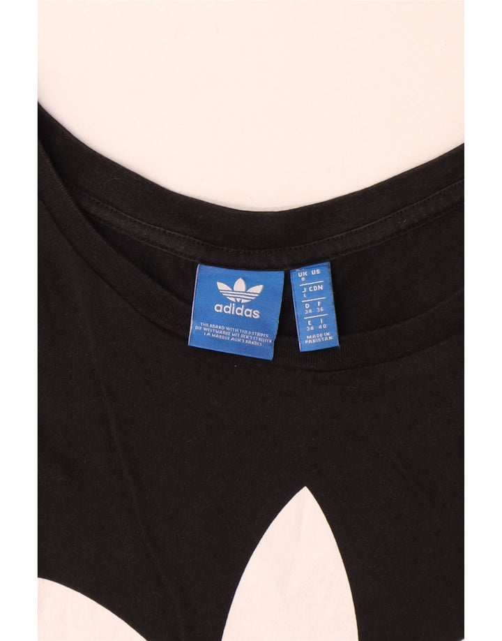 Canotta grafica da donna Adidas UK 8 piccola nera