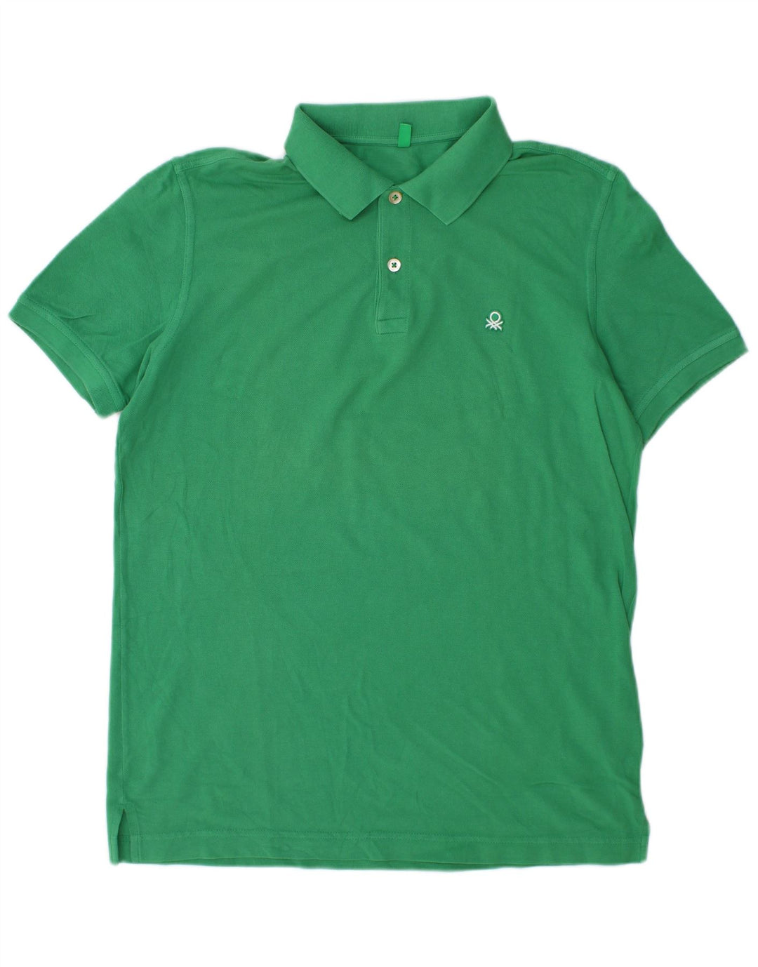 Polo Uomo BENETTON Large Verde Cotone