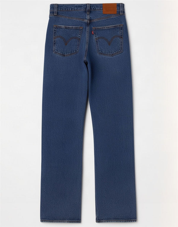Levi's Jeans dritti a vita alta con gabbia toracica da donna W27 L32 Cotone blu