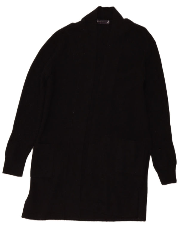 Maglione cardigan lungo da donna Marks & Spencer UK 10 piccolo nero