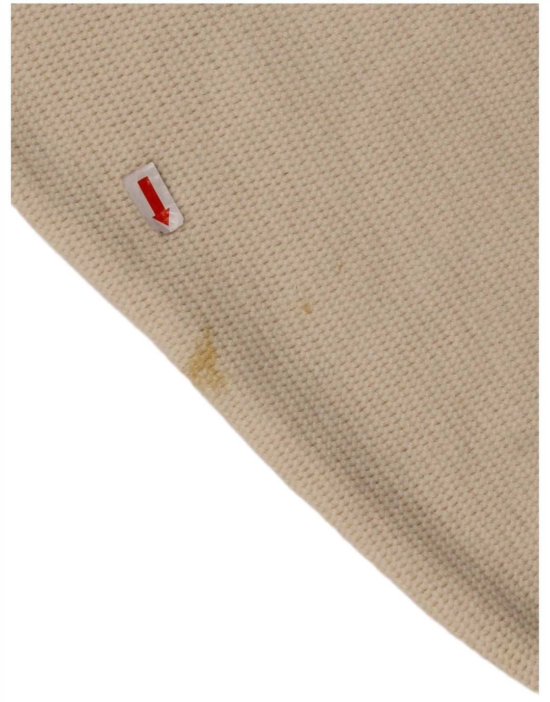 VINTAGE Maglione da uomo con scollo a V grande cotone beige