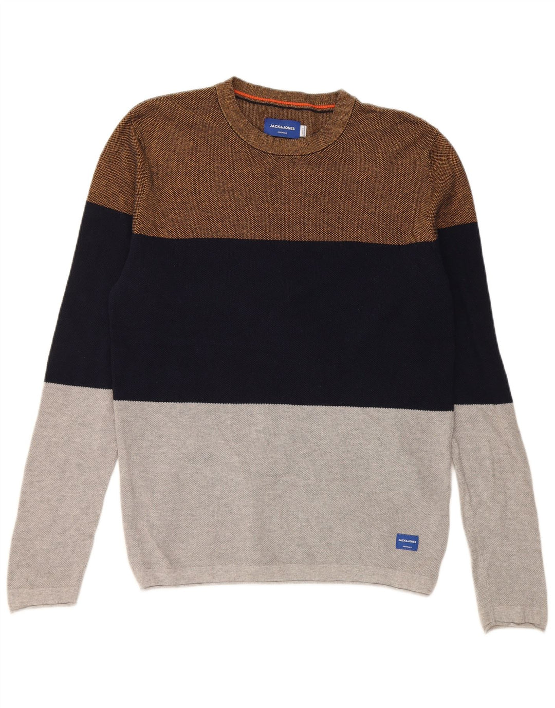 Maglione maglione girocollo da uomo Jack & Jones grande blocco di colori multicolore