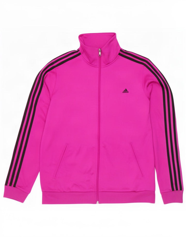 Giacca da tuta da donna Adidas UK 16/18 Large Rosa Poliestere