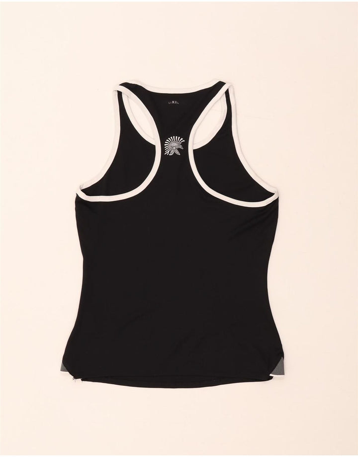 Canottiera Adidas Dri Fit da donna UK 8/10 piccola poliestere nera