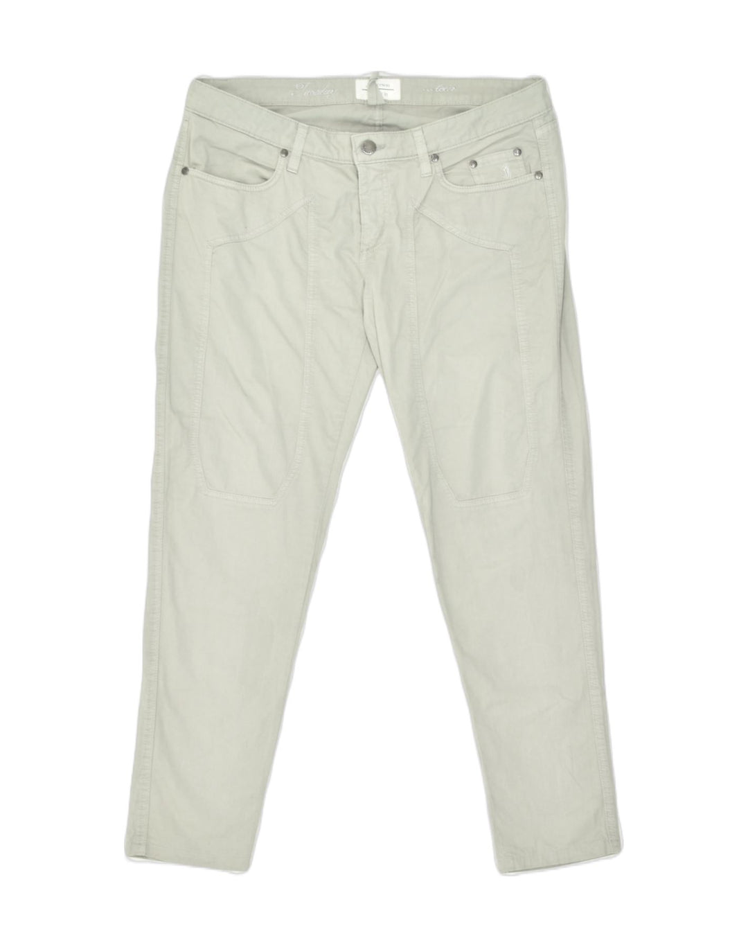 JECKERSON Womens Slim Casual Trousers W34 L27 Beige Cotton | Vintage | Thrift | Second-Hand | Used Clothing | Messina Hembry 
