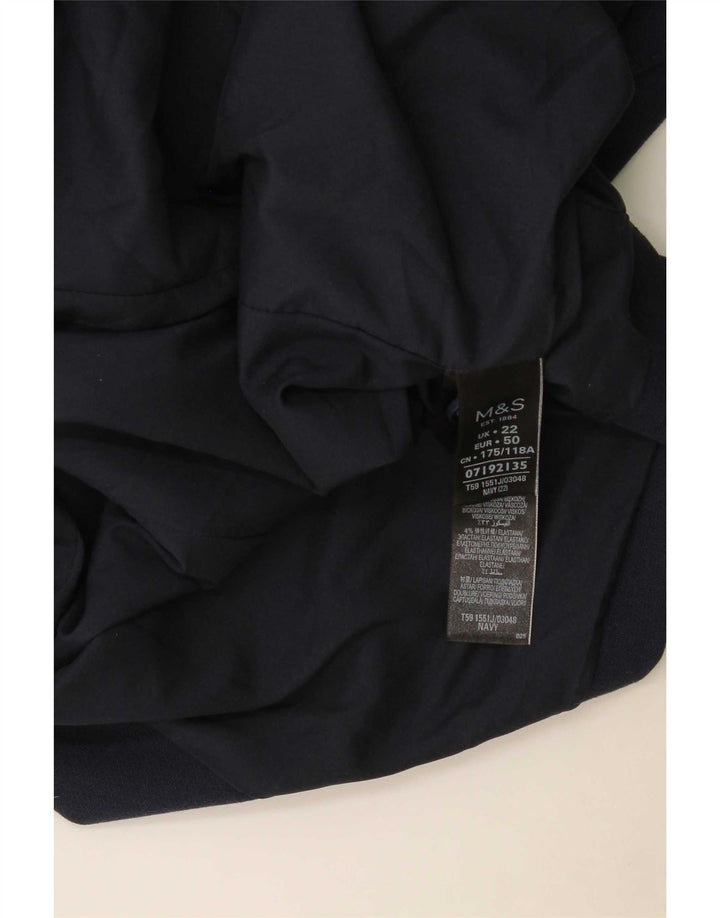 Giacca blazer a 1 bottone Marks & Spencer da donna UK 22 3XL poliestere blu navy
