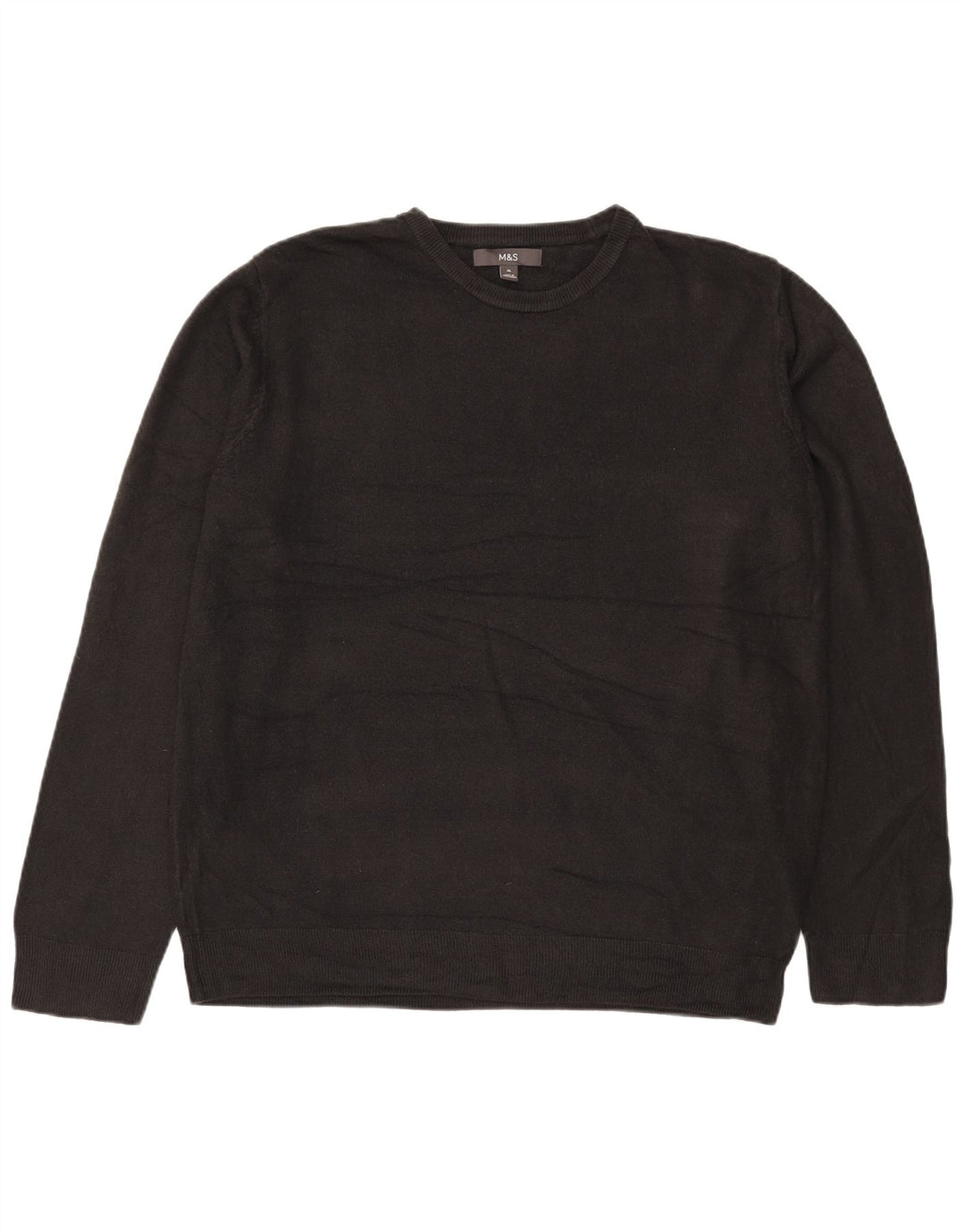 Maglione maglione girocollo da uomo Marks & Spencer XL acrilico nero