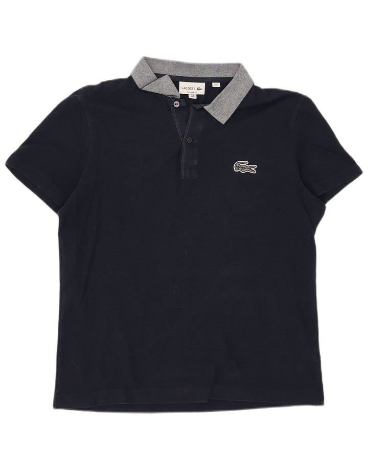 Polo Lacoste da uomo vestibilità regolare taglia 4 cotone medio blu navy
