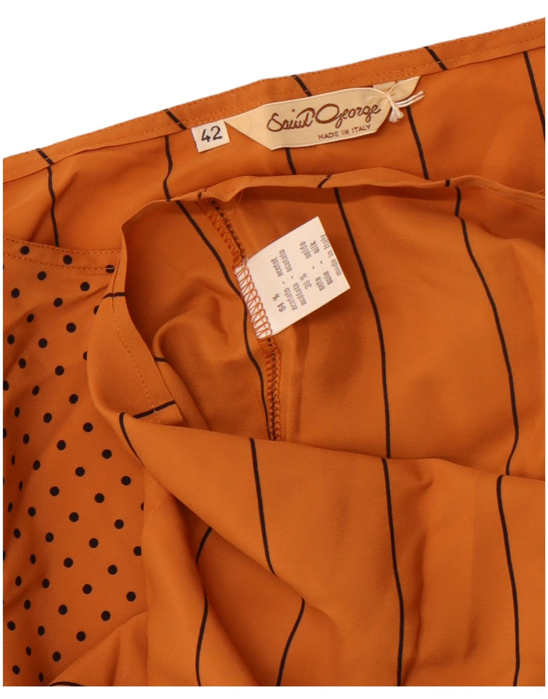 Camicetta da donna Saint George Top IT 42 Acetato gessato marrone medio